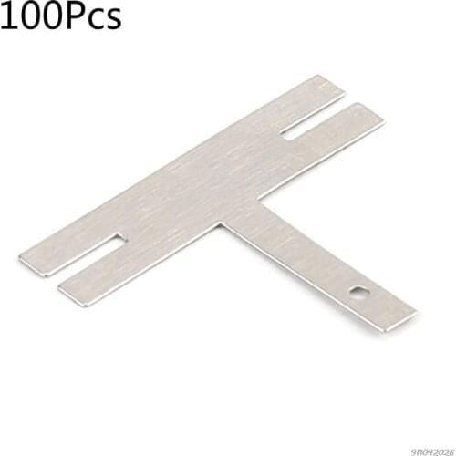 0.15*20*4 100Pcs/Lot T Type Nickel Plated Steel Strap Strip Sheets for Battery Pack Spot Welding Spot Welder Equipment Wholesale