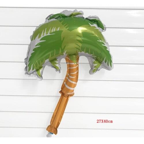 1PC Mini 27*40cm coconut tree balloon Foil air Balloons happy birthday party decorations kids toy Supplies