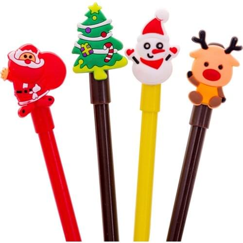 1Pcs Christmas Series Gel Pen 0.38mm Full Needle Black Ink Cute Pen School Supplies Office Supplies