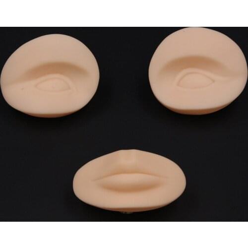 1pcs High quality professional Synthetic skin include 2 eyes with 1 lips tattoo practice skin for beauty beginner use