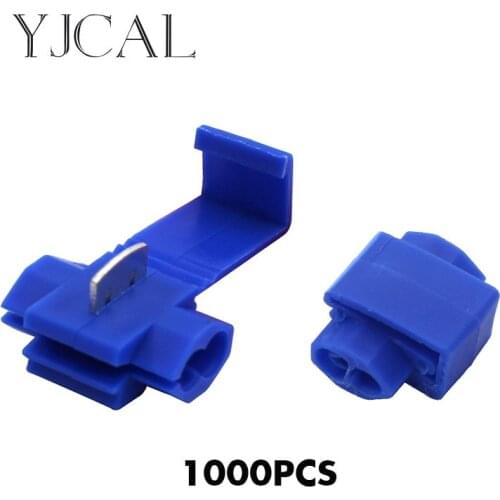 1000PCS Bule Scotch Lock Electric Wire Cable Connectors Fast Splice Crimp Non Destructive Without Breaking Line Clamp