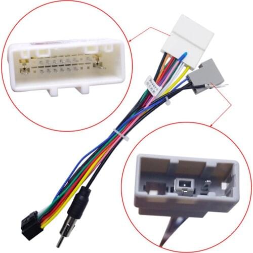 16Pin Car Head Unit Wire Harness Adapter Car Stereo Radio Power Connector for Nissan OEM Car Radio Harness