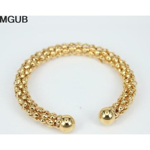 2019 New 316L Stainless Steel Cuff Bangle & Bracelet Gold Color Open Bangle Bracelet For Men Women Unisex Gift LH762