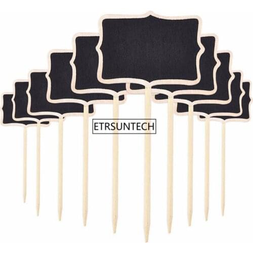 300pcs Mini Small Wooden Chalk Blackboard Wedding Kitchen Restaurant Garden Signs Writing Notice Message Paint Wood Board