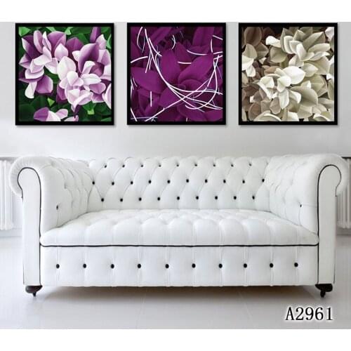 Abstract Oil Painting Print on Canvas 3pcs Modular Modern Flower Leave Canvas Art Printing Wall Art Picture for Home Decor