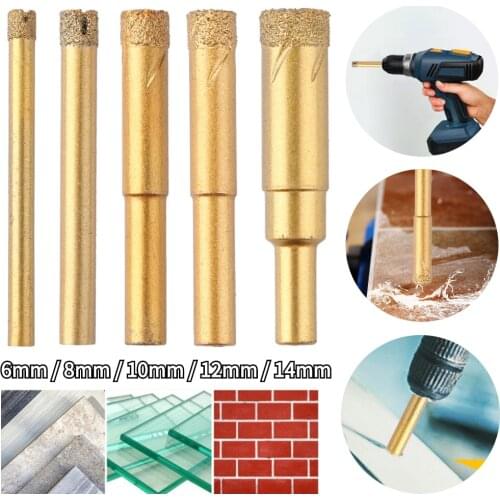 Diamond Drill Bit 6mm 8mm 10mm 12mm 14mm Power tool Diamond Tile Hole Saw Drilling for Granite Glass Tile Ceramic Marble