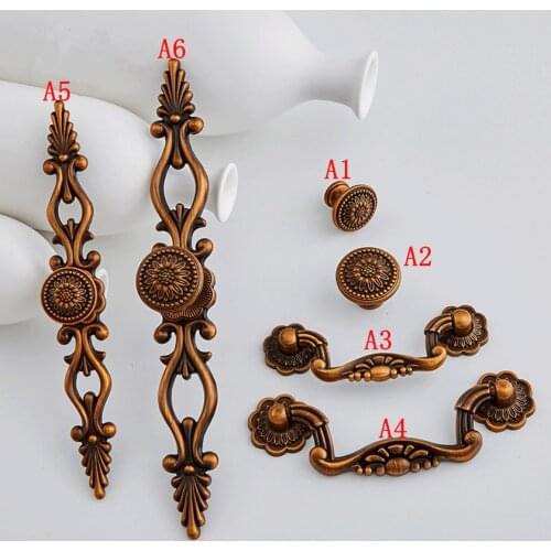 Zinc Alloy Antique Dresser Pulls Handles Cabinet knobs Drawer Handle Kitchen Cupboard Pull Vintage Furniture Hardware