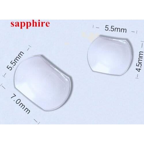 Free Shipping 1pc Sapphire Crystal Date Magnifying Bubble for Watch Glass Cushion