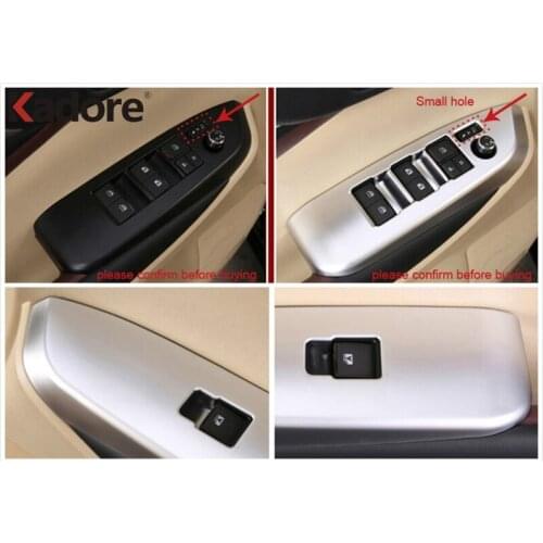 For Toyota Highlander 2014 2015 ABS Matte Car Inner Door Armrest Panel Window Lift Switch Button Cover Trim Interior Accessories