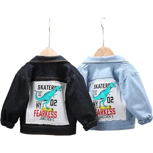 2020 Cartoon Denim Jacket For Boys Fashion Coats Children Clothing Autumn Baby Girls Clothes Outerwear Cartoon Top Jackets Coats