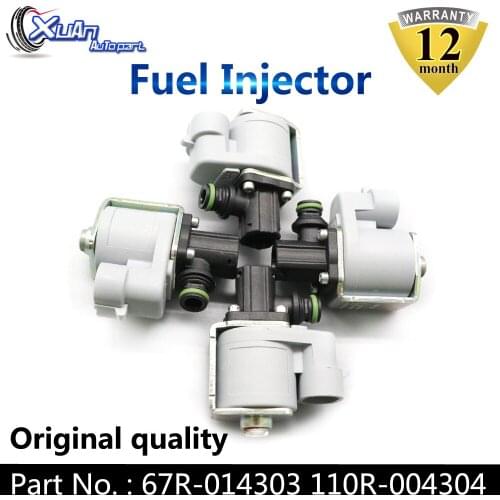 XUAN 4pcs Original New Fuel Injectors Nozzle 67R-014303 110R-004304 for LPG Emmegas Fiat Punto Evo 2010 10R-024470