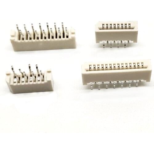 10PCS 1.0mm FPC/FFC Connector LCD Flexible Flat Cable Socket Double Row DIP Straight Pin Type 4 6 8 10 12 14 18 20 22 24 30 Pin