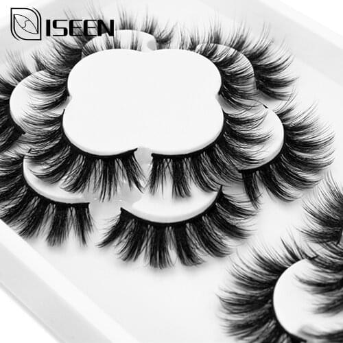 Faux Mink False Eyelashes Crisscross Natural Fake Fluffy lashes Length Makeup 3D Mink Lashes Bulk Extension Eyelash Beauty