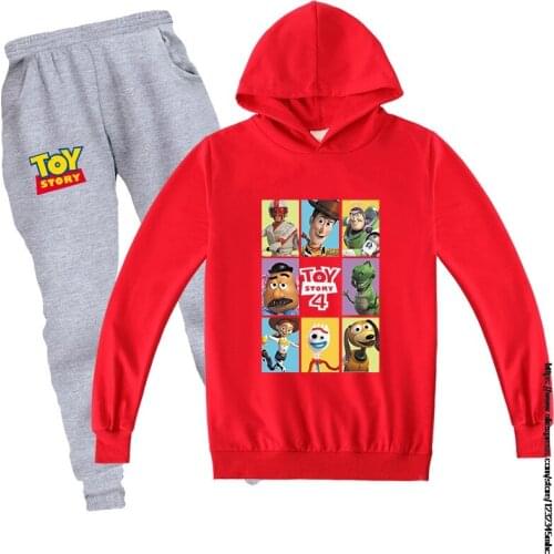 Toy Story 4 New Boys Hoodie Clothes Outfits Girls long Sweatshirt Clothing Kid Hoodies + Pants Sets halloween Clothes
