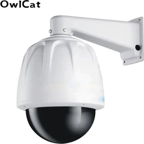 9" Security Surveillance Camera Housing ABS Plastic Dome Shell & Bracket IP66 Waterproof Outdoor Enclosure for Security Camera