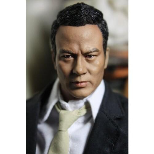 [ESTARTEK] 1:6 Handsome Hong Kong Star Simon Yams Head Sculpt Yam Dahua Head Props for 12" Collectible Action Figures DIY
