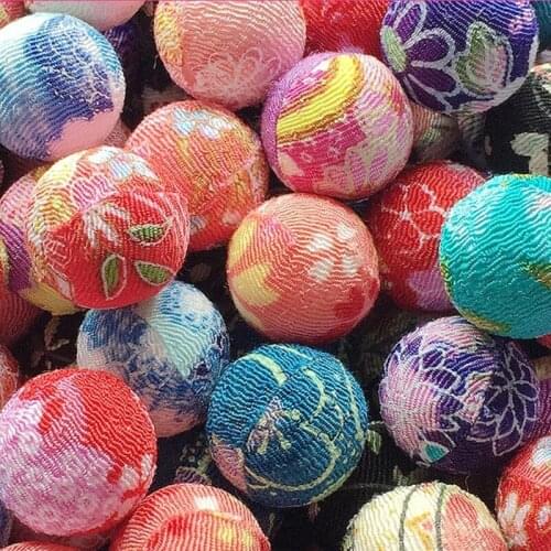 Japanese Style Crepe Ball Handmade Diy Hair Accessories Accessories 2cm Cherry Blossom WrapBall Keychain Wind Chimes Accessories