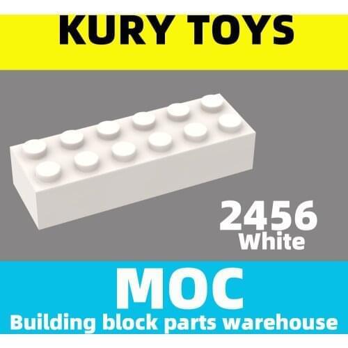 Kury Toys DIY MOC For 2456 Building block parts For Brick 2 x 6 For Brick