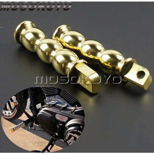Brass Rough Craft Footpeg Male Mount Footrest for Harley Touring Sportster Dyna XL883 XL1200 XL48