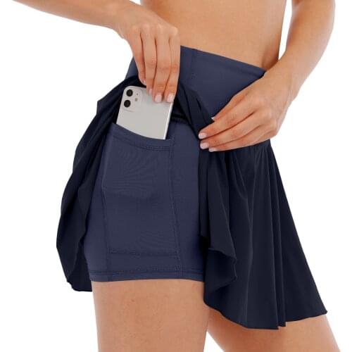 Summer Sports Tennis yoga Skorts Fitness Short Skirt Badminton breathable Quick drying Women Sport Anti Exposure Tennis Skirt