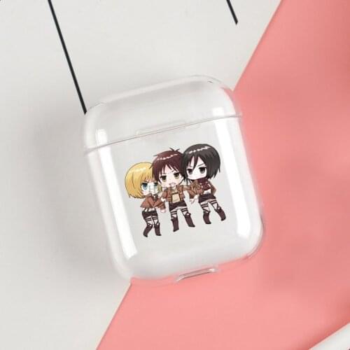 Armin Eren Mikasa Attack on Titan Soft TPU Case For Apple Airpods 1/2 Protective Cases Bluetooth Wireless Earphone Cover
