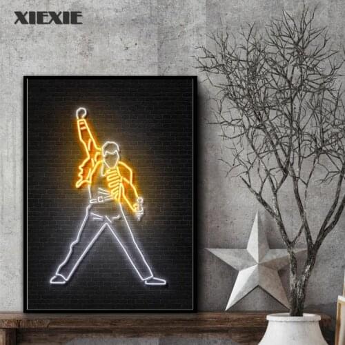 Neon Posters Hd Prints Abstract Singer Canvas Painting Music Queen Wall Art Abstract Street Gift Home Decoration Collectibles