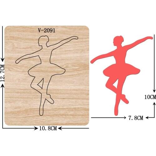 New Ballet dance girl wooden dies cutting dies for scrapbooking Multiple sizes V-2091