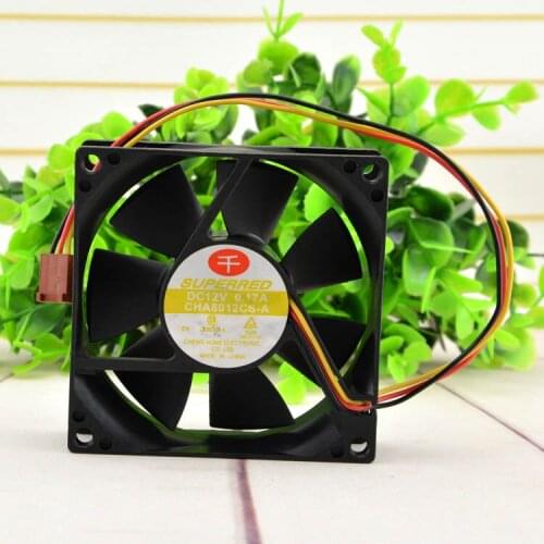New original CHA8012CS-A 12V 0.17A 8025 8CM 3-wire cooling fan