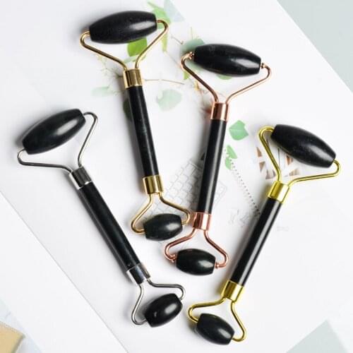 Obsidian Beauty Face Massage Lifting Roller Face Pusher Hand-held Jade Double-head Massage Roller Face Pusher Face Massager