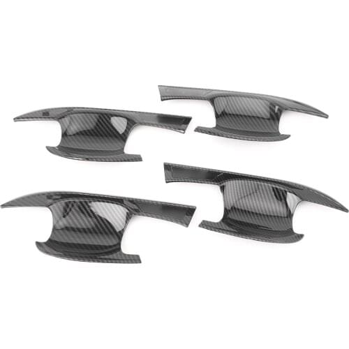 Car Door Handle Bowl Cover Trim For Mitsubishi Eclipse Cross 2018 4PCS/set Carbon Fiber Styling ABS Plastic