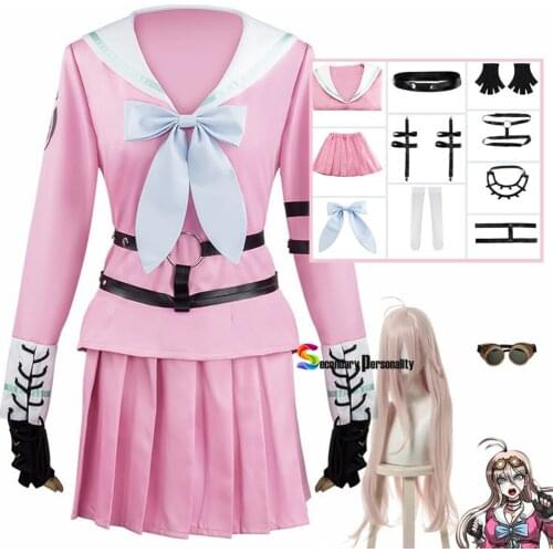 Costume Miu Iruma Cosplay Wigs Danganronpa V3:Killing Harmony Women Sailor Suit Halloween Carnival Uniform Sets Free Accessories
