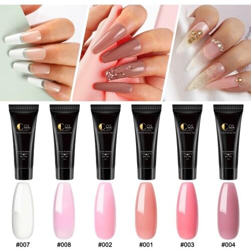 COSCELIA Poly Nail Gel Extension Nail Kit All For Manicure Set Acrylic Solution UV/LED Builder Gel Polish For Nails Art Design