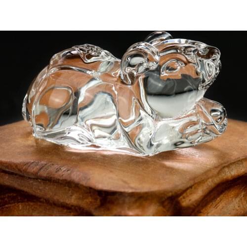 High-end White Crystal Lucky Mouse Decoration Small Mouse Cute Animal Decoration Home Decoration Birthday Wishes Gift