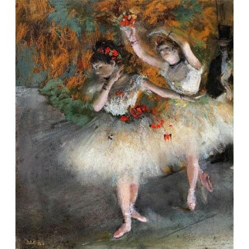 Popular Embroidery Two Dancers Entering the Stage Cross Stitch Quilt Kit with 100% Cotton Floss & Free Shipping for Wall Decor