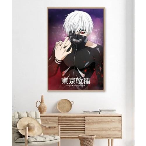 Tokyo Ghoul Anime Poster Canvas Print Japanese Hit New Drama Cover Wall Painting Home Decoration