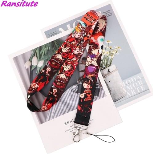 Ransitute R1896 Anime Boy Cartoon Icons Style Anime Lovers Key Chain Lanyard Neck Strap For USB Badge Holder DIY Hang Rope