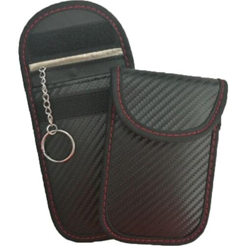 RFID Signal Block Shied Car Key Case Cover Holder LTE NFC Block Bag Fob Chain Ring Phone Wallet Protector