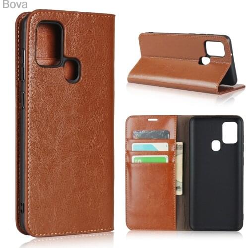 Deluxe Wallet Case for Samsung Galaxy A21s SM-A217F/DS(N) premium leather Phone Case Flip Cover for Samsung A21s Bags