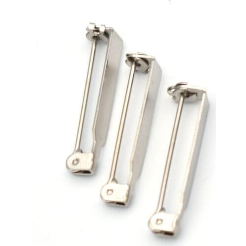 Silver Safety Pins Brooch Decorative Charms Stitches Holder Bar Pins for Jewelry Kilt Knitted Fasteners Used in Clothes Skirts