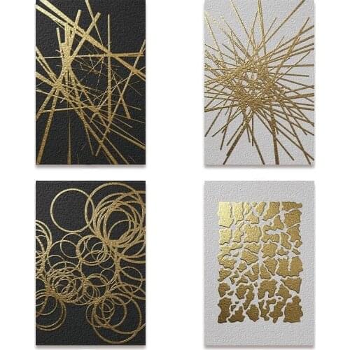 Nordic Gold and Black Line Geometric Canvas Paintings Abstract Posters prints wall art pictures Working Place Home Decor cuadros