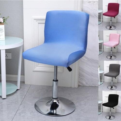 Stretch Bar Stool Cover Rotating Lift Chair Cover Low Back Chair Slipcover Spandex Computer Seat Protector Office Household Bar
