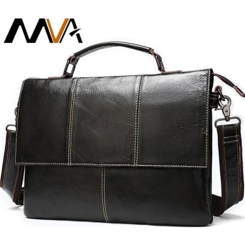 MVA Messenger Bag Men leather Genuine Leather Shoulder Bags male bag man mens 12 Laptop Crossbody Bags for Men Satchels 7909