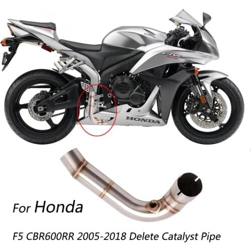 54/48 mm Mid Pipe for Honda CBR600RR F5 2005-2018 Motorcycle Exhaust Pipe Delete Original Catalyst Replace Stainless Steel