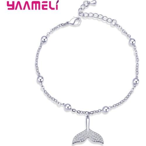 Round Waterdrop Heart Women Tennis Bracelet Cubic Zircon Stone Charm Bracelet Femme 925 Sterling Silver Jewelry Accessory