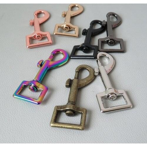 100Pcs 20mm Webbing Metal Swivel Lobster Clasp Carabiner Clip Loop Hook For Dog Pet Leads Leash Hardware Sewing DIY Accessory