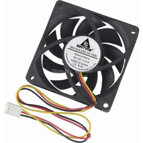100pieces lot Gdstime DC 12V 3Pin 7CM 70mm x 15mm 7015S Cooler Cooling Fan
