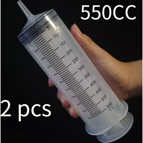2pcs Syringe 500ml Reusable Injecting Tube Measuring Pump With 0.5-1m Tube Dog Accessories supplies Dogs Slow Feed Pet Feeder
