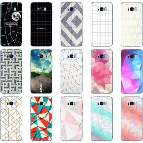 248DD topaz ruby crystal hon Dazed Geometric Transparent Cover Case for Samsung Galaxy S6 S7 edge S8 S9 S10 plus A70 A50 case