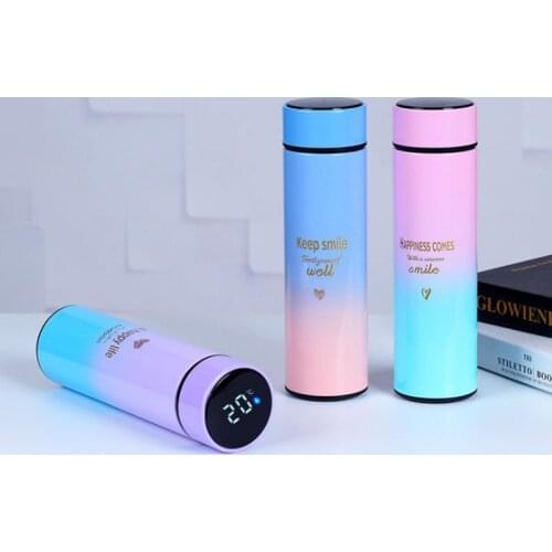500ML Smart Thermos Water Bottle Led Temperature Display Stainless Steel Coffee Thermal Mugs Intelligent Insulation Cups