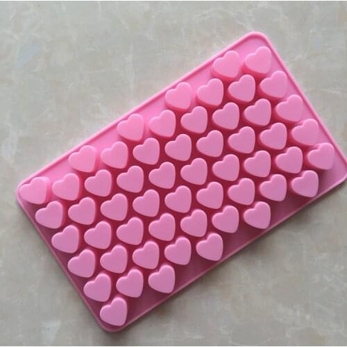 55 grid small love environmental protection food silica gel mold ice lattice DIY baking Mini Heart colour random